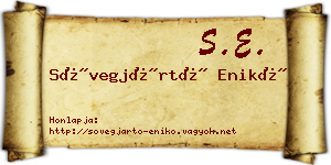 Sövegjártó Enikő névjegykártya