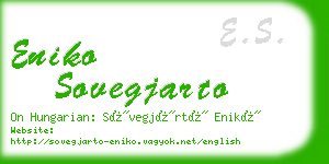 eniko sovegjarto business card